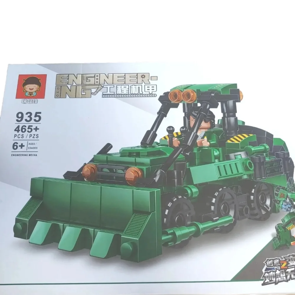 New Engineering Building Block Set Bull Dozer Tranforms Robot 452 Pcs Boy Gift